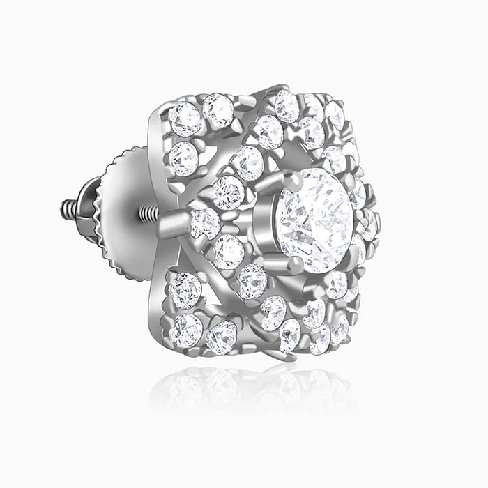 Silver Spark Pop Earrings - Image 4