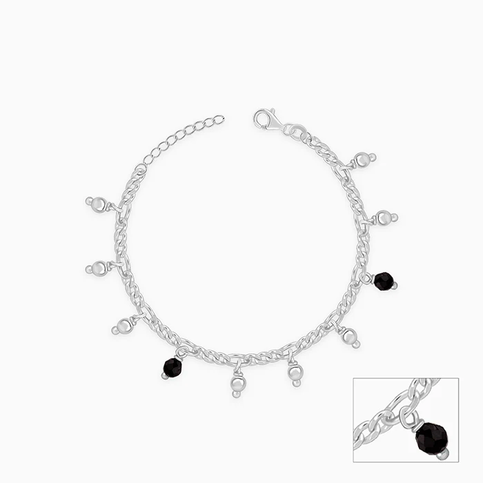 Silver Sparkling Dua Kids Anklet