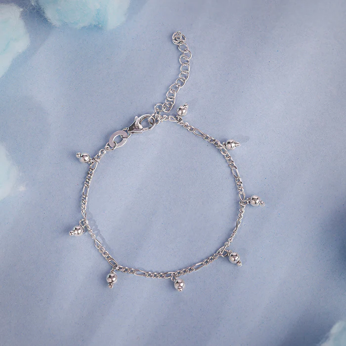 Silver Sparkling Kids Anklet - Image 2
