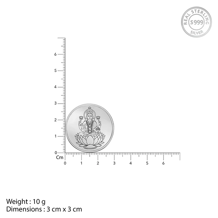 Silver Sri Lakshmi Coin - (10g) - Image 4