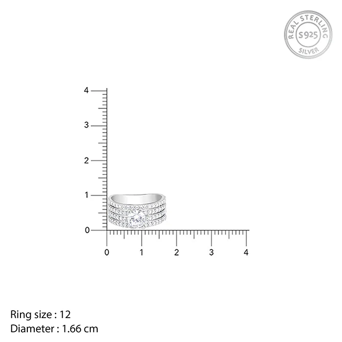 Silver Stacked Shine Ring - Image 6