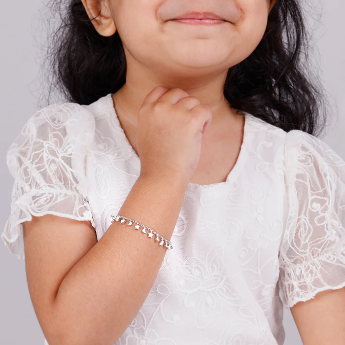 Silver Star Moon Kids Bracelet (2 - 8 Years) - Image 3
