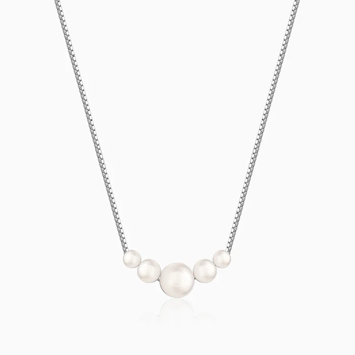 Silver Still Pearl Necklace