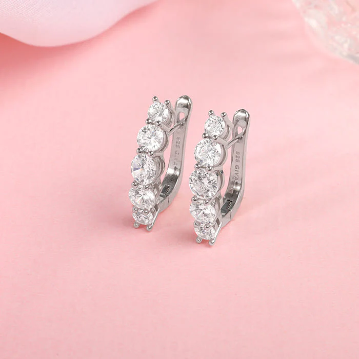 Silver Stunner Shine Hoop Earrings - Image 2