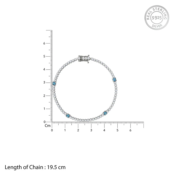 Silver Subtle Shine Tennis Bracelet (Size 19.5 cm) - Image 4
