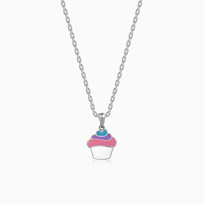 Silver Sugar Pop Kids Pendant With Link Chain