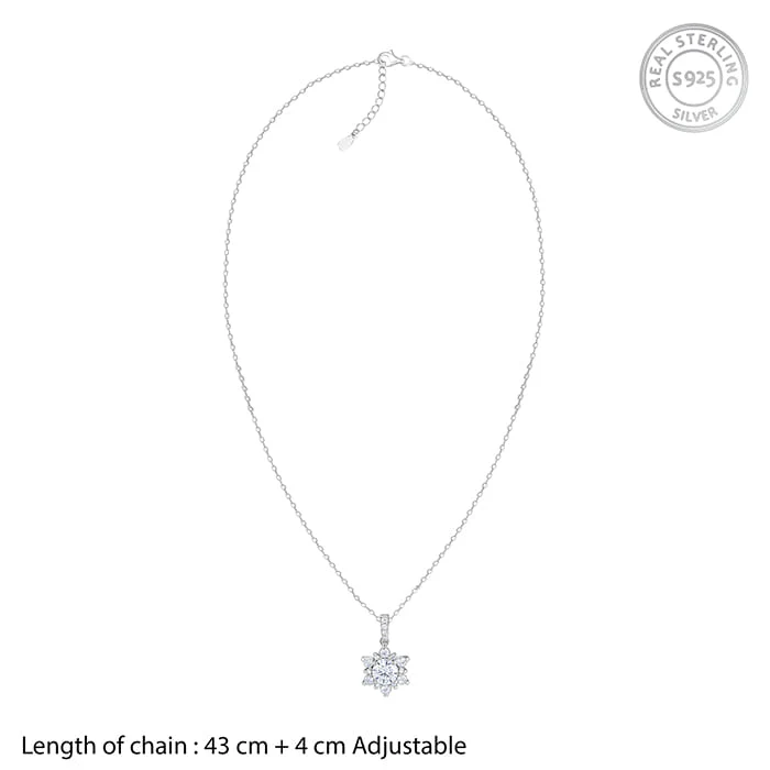 Silver Sunshine Pendant with Link Chain - Image 6