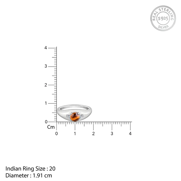 Silver Tiger Eye Ring For Him - Image 6