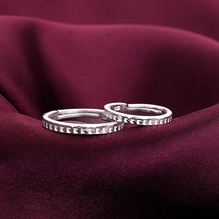 Silver Timeless Couple Bands - Image 2