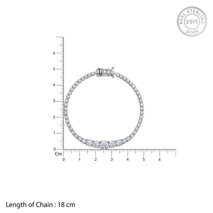 Silver Timeless Grace Tennis Bracelet - Image 4
