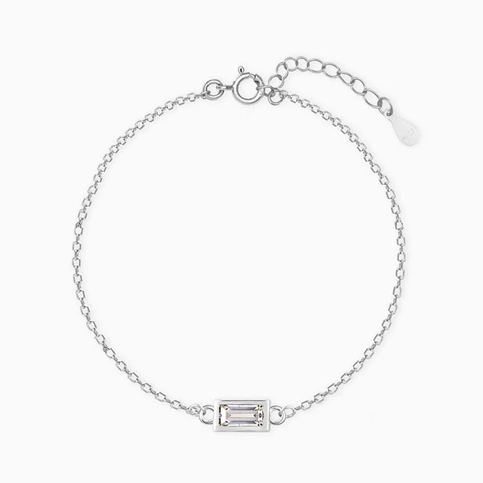 Silver Treasure Box Of Memories Baguette Bracelet - Image 2
