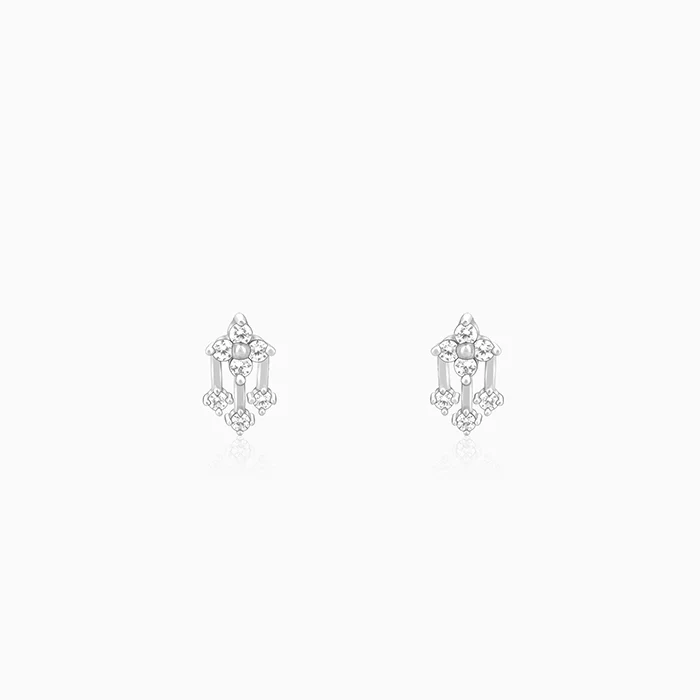 Silver Triad of Shine Earrings