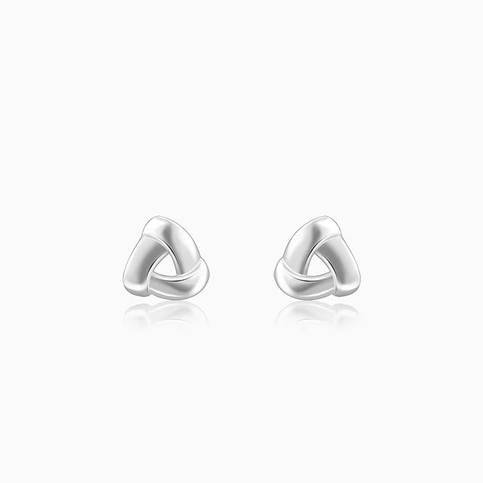 Silver Triangulum Stud Earrings