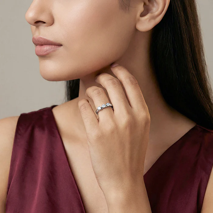 Silver Trinity Adjustable Ring - Image 3