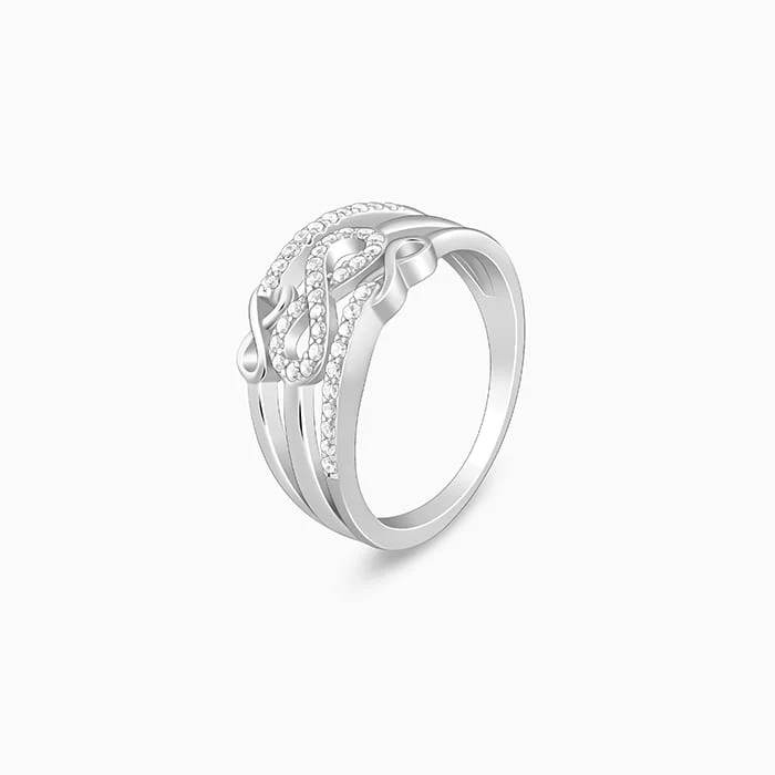 Silver Triple Infinity Ring - Image 4