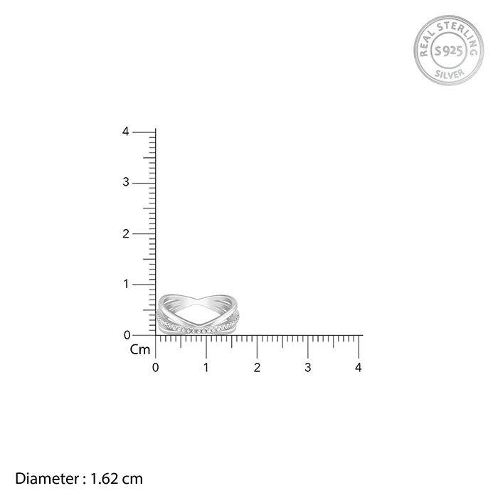 Silver Triple Interlocked Ring - Image 5