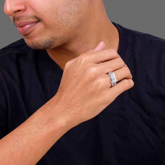 Silver Tsar Ring For Him - Image 3