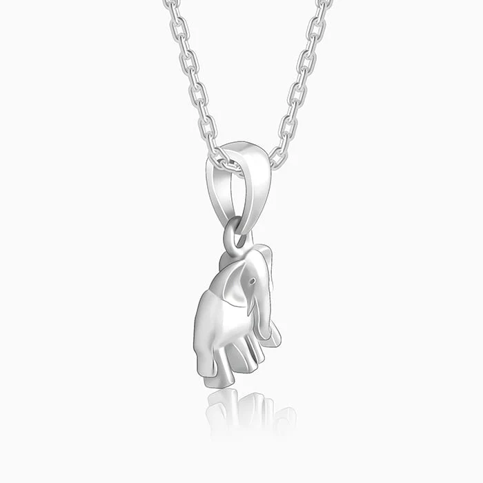 Silver Tusker Pendant With Link Chain - Image 4