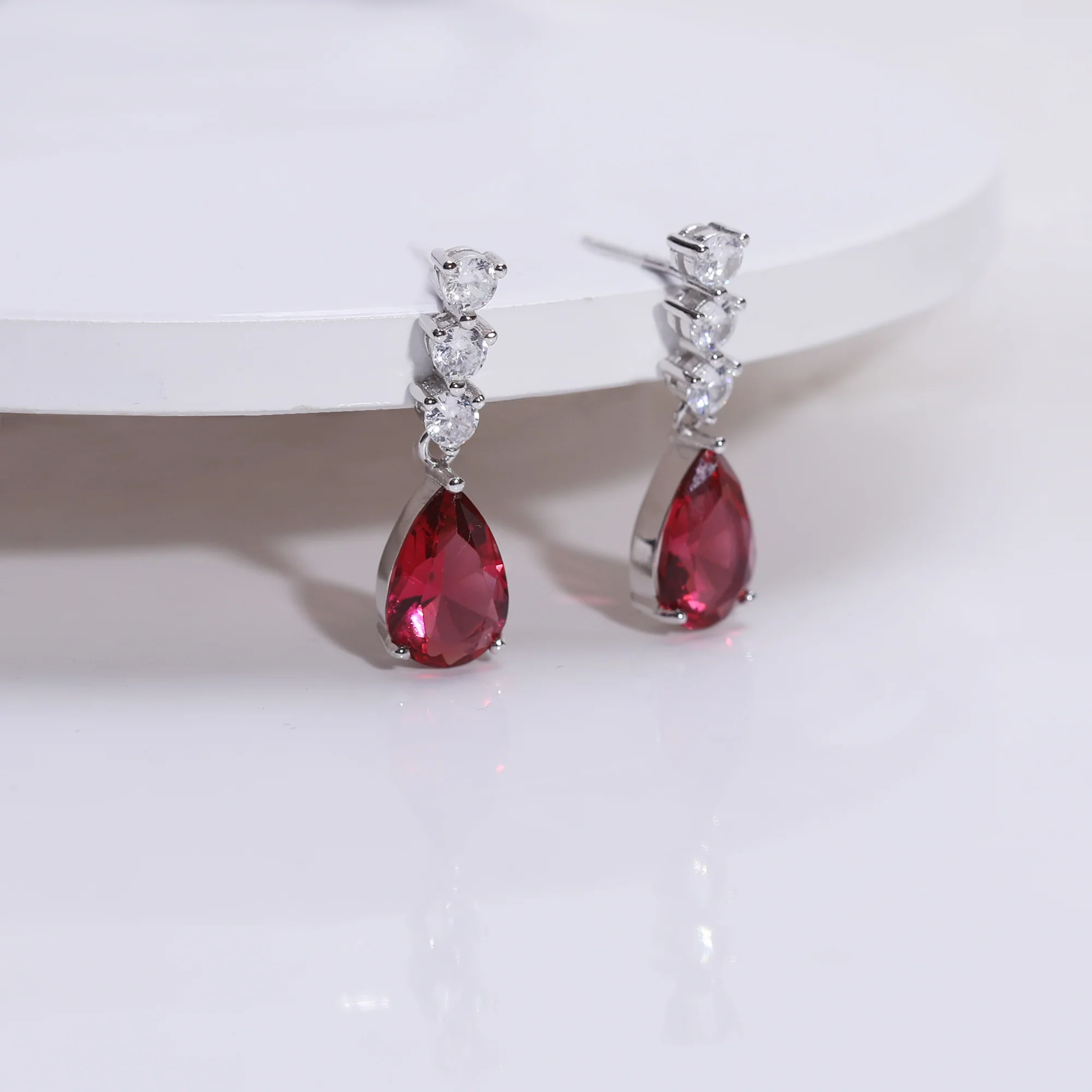 Silver Vintage Wine Earrings - Image 2