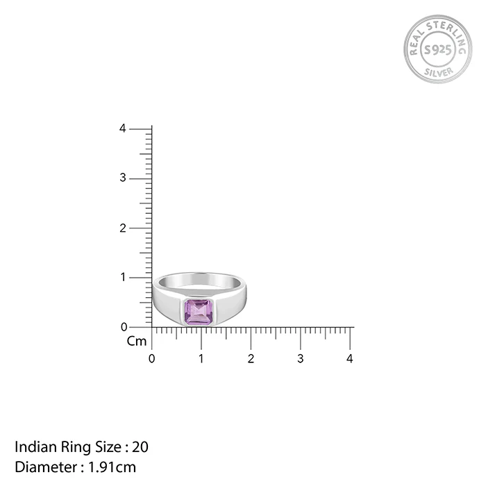 Silver Violet Edge Ring For Him - Image 5