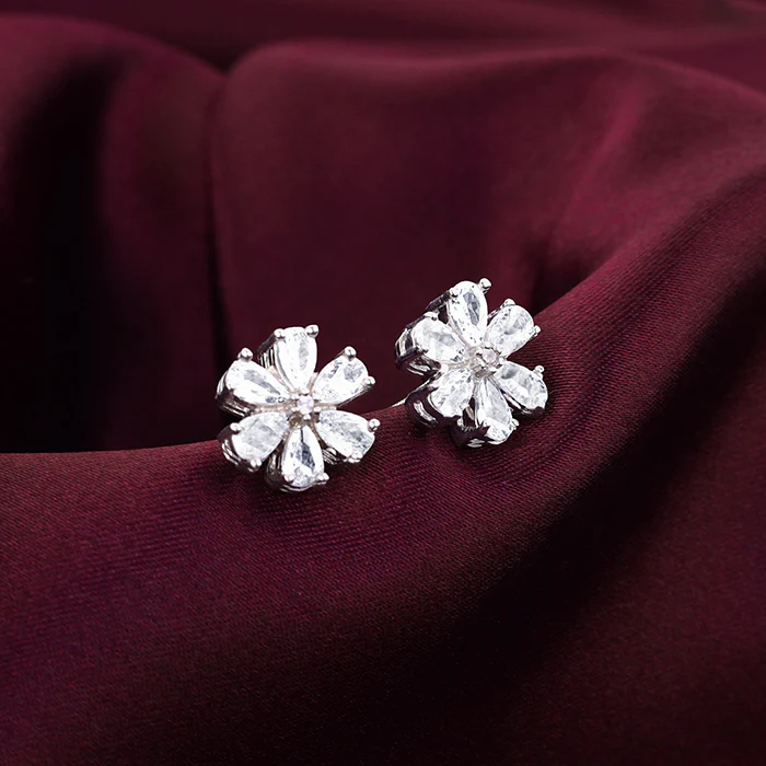 Silver Virtuous Flora Earrings - Image 2