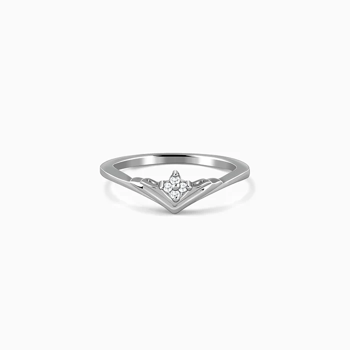 Silver Viva V Ring
