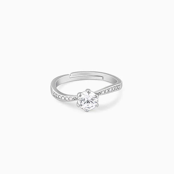 Silver Waver Glam Ring