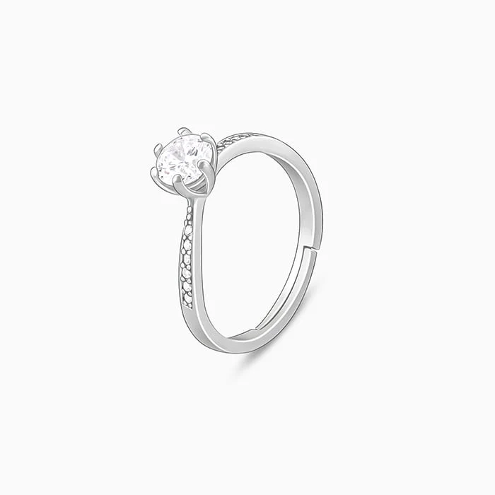 Silver Waver Glam Ring - Image 4