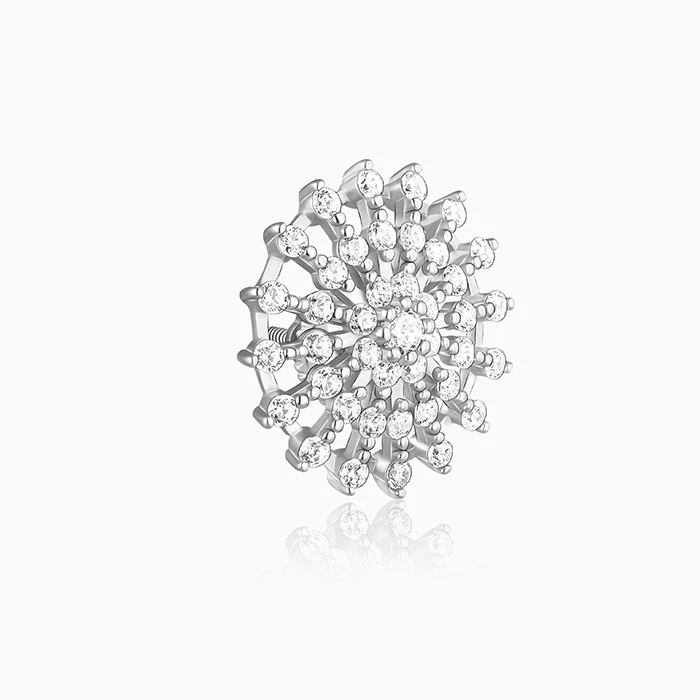 Silver Wheel of Life Earrings - Image 4