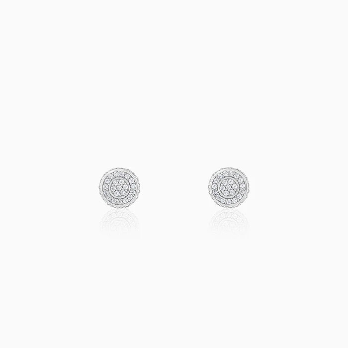 Silver White Ice Stud For Him - Image 2