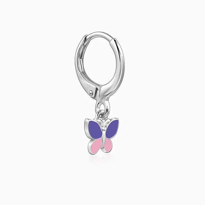Silver Winglet Kids Earrings - Image 4