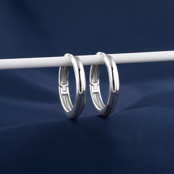 Silver Your Classic Hoop Earrings - Image 2