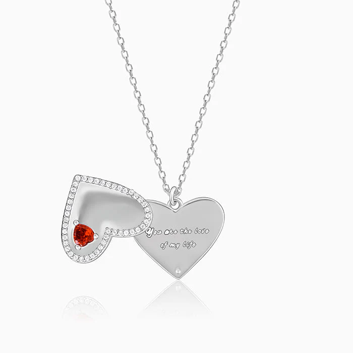 Silver You're the Love of My Life Pendant With Link Chain