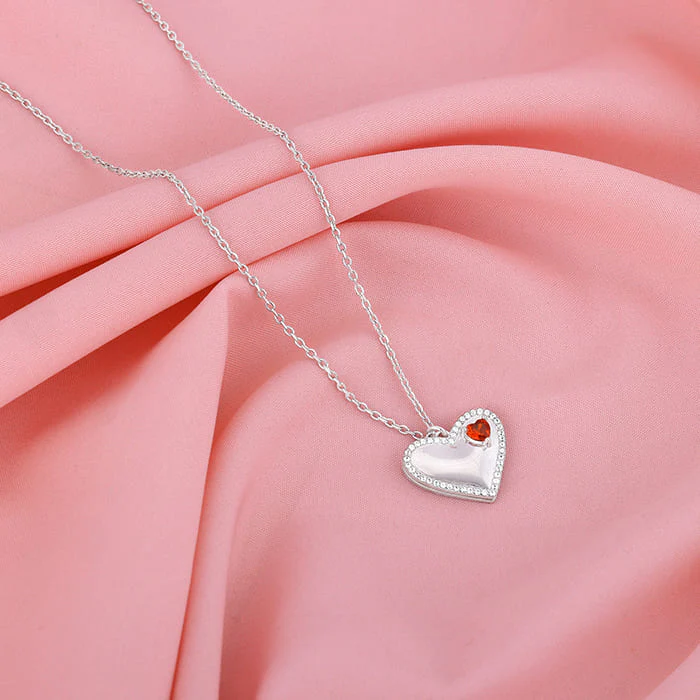 Silver You're the Love of My Life Pendant With Link Chain - Image 4
