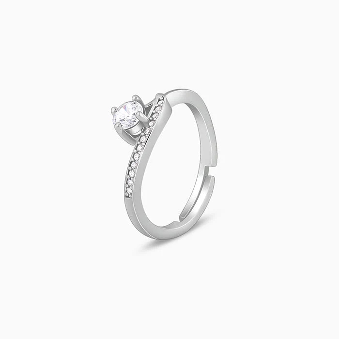 Anushka Sharma Silver Zircon Embrace Ring - Image 4