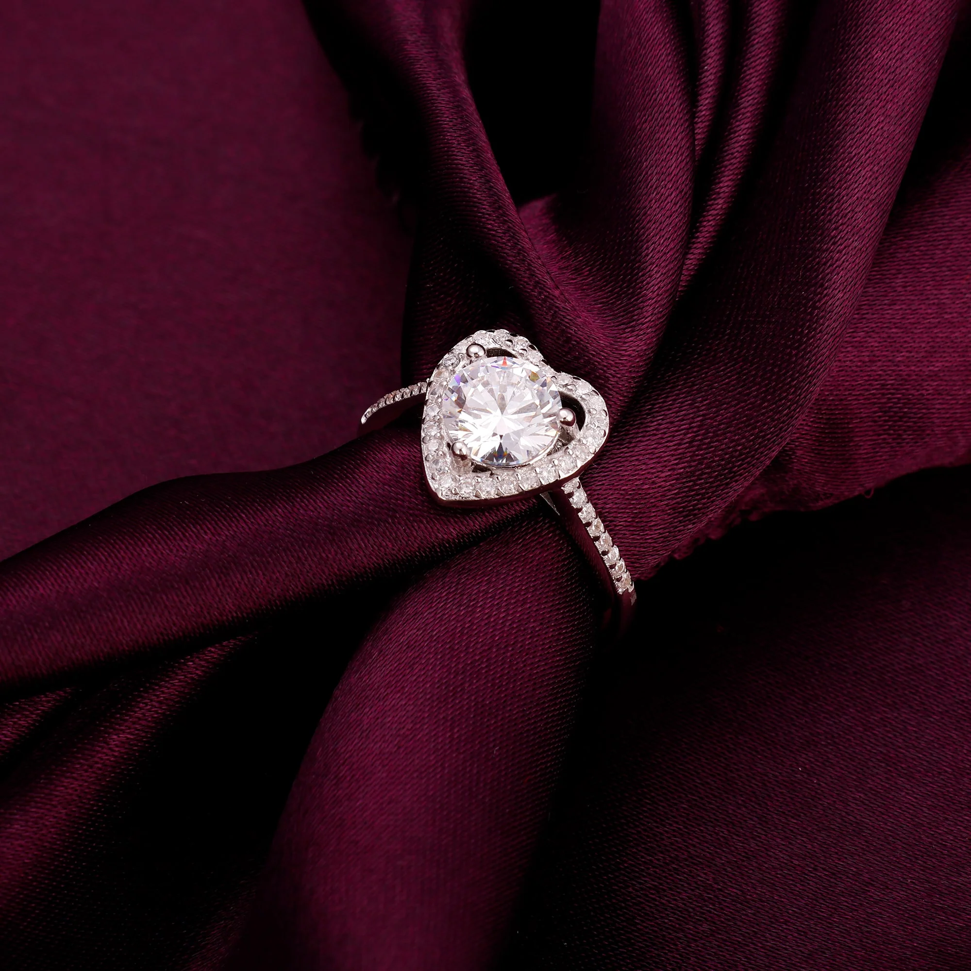 Silver Zircon Heart's Desire Ring - Image 2
