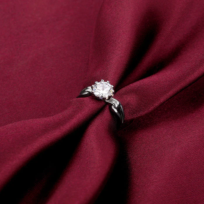 Silver Zircon Loop Ring - Image 2