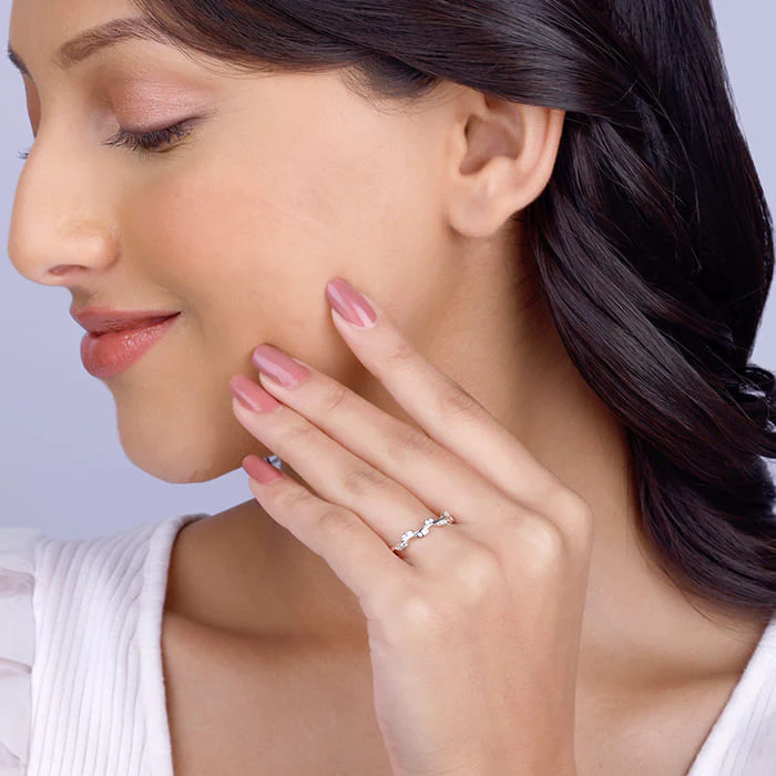 Silver Zircon Vine Shine Ring - Image 4