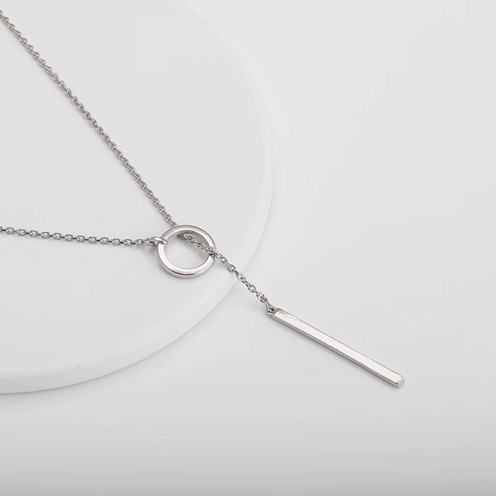 Silver Elegance Over All Pendant With Link Chain - Image 2