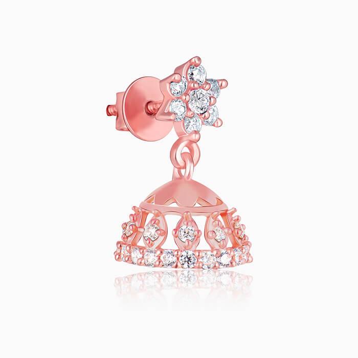 Rose Gold Enticing Jhumki - Image 5