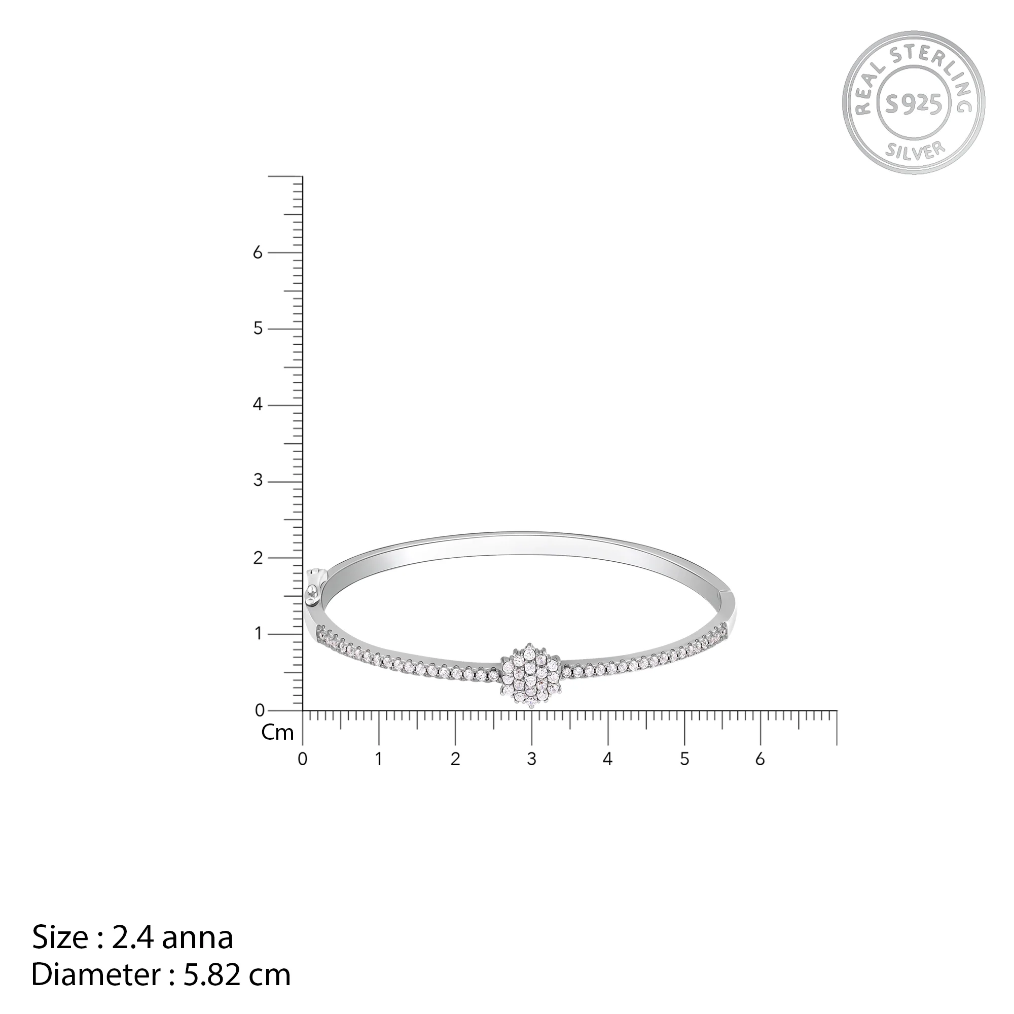 Silver Star Studded Bracelet - Image 3