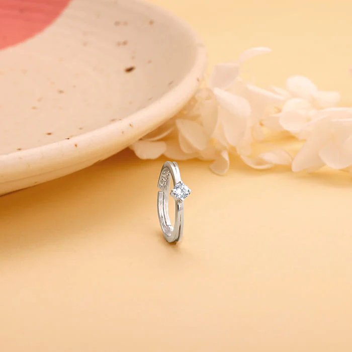 Silver Zircon Love Island Ring - Image 2