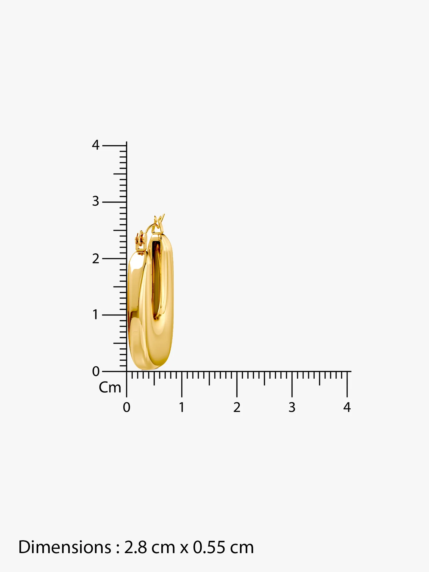 Sleek Curve Gold Plated Hoop Earrings - Image 6