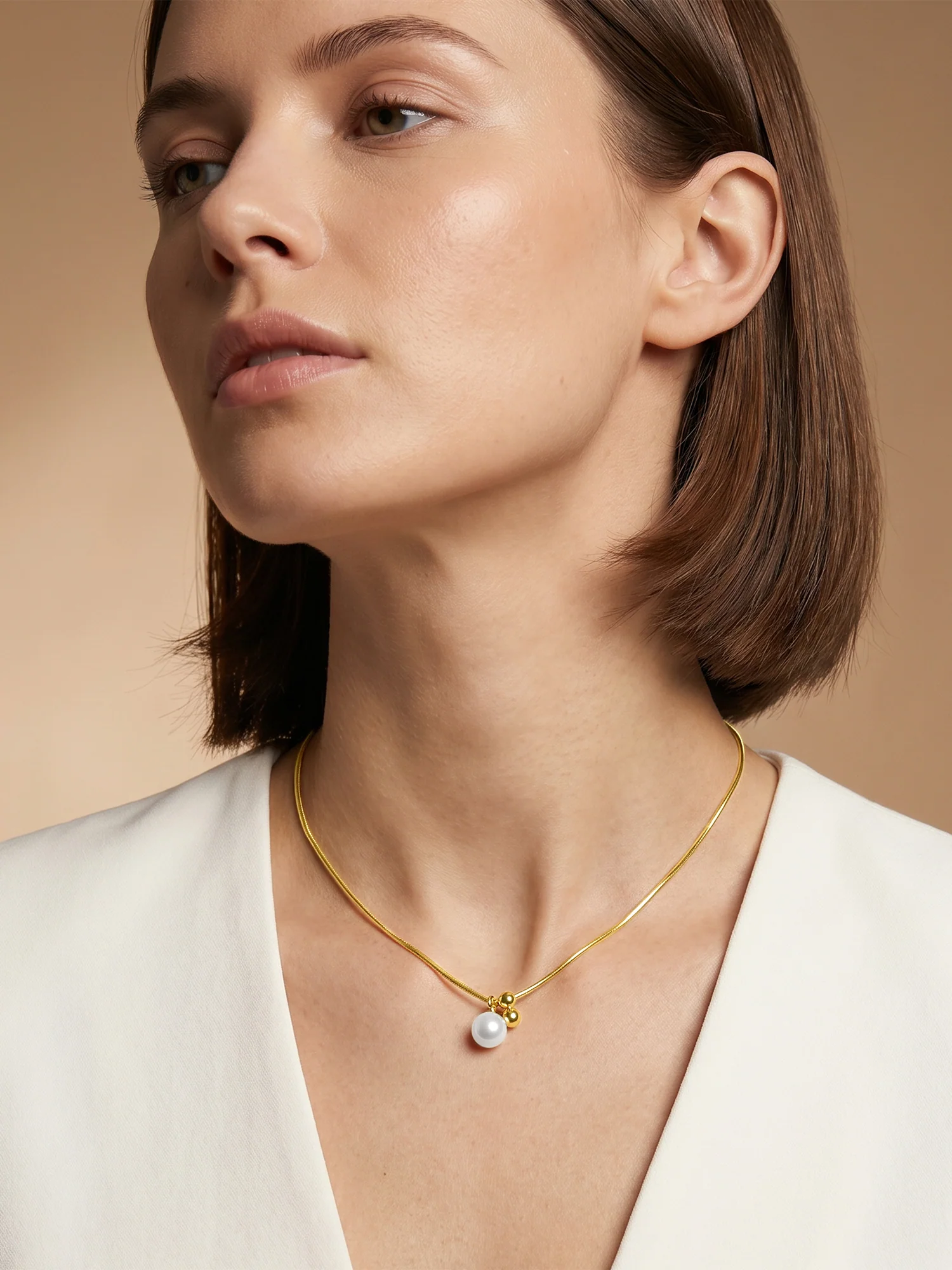 Slide Control Gold Plated Necklace - Image 3
