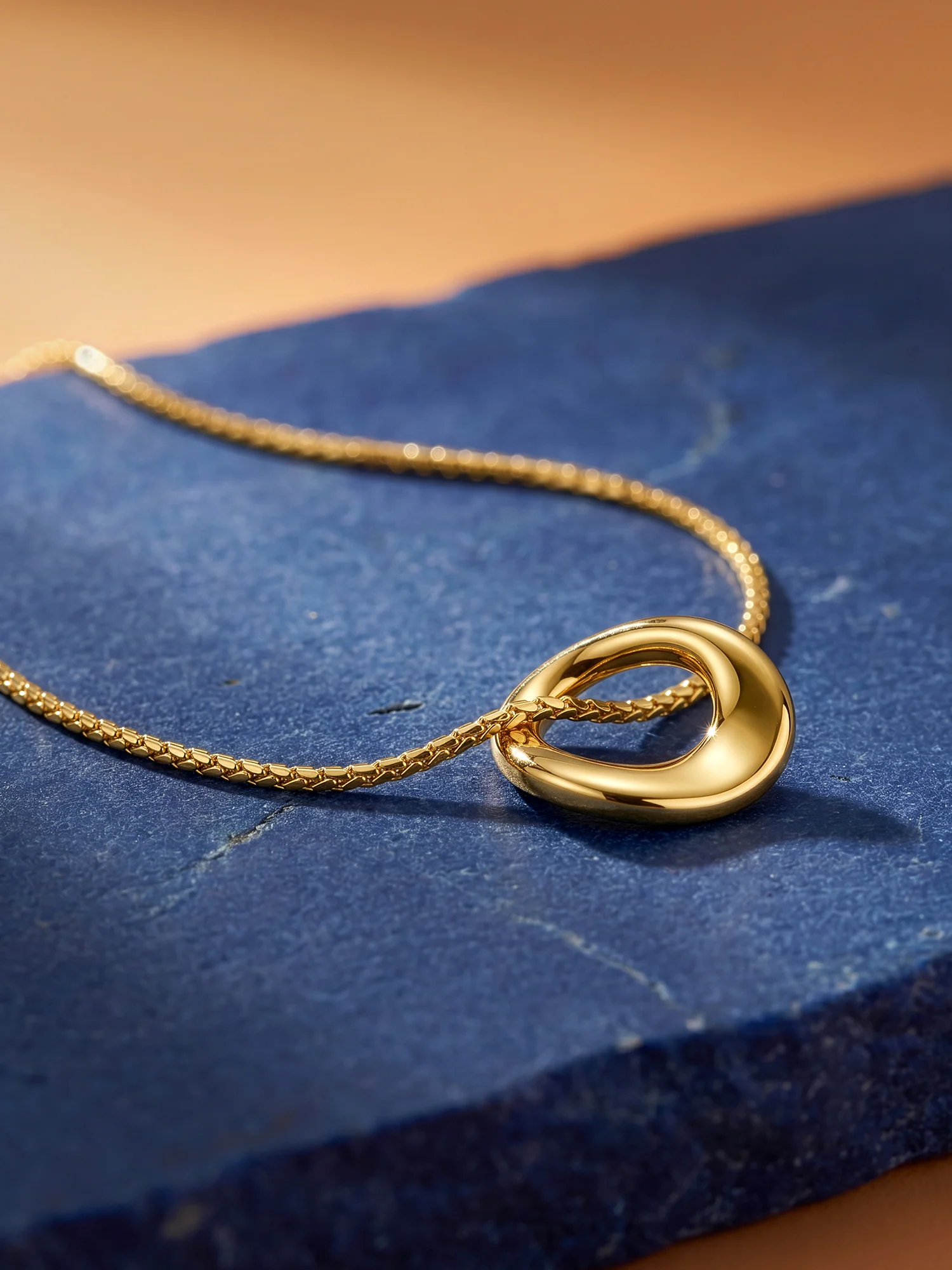 Soft Crush Gold Plated Pendant with Link Chain - Image 2