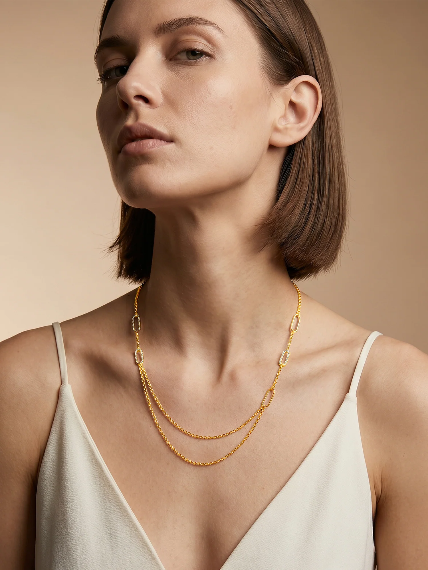 Soft Stack Gold Plated Necklace - Image 3