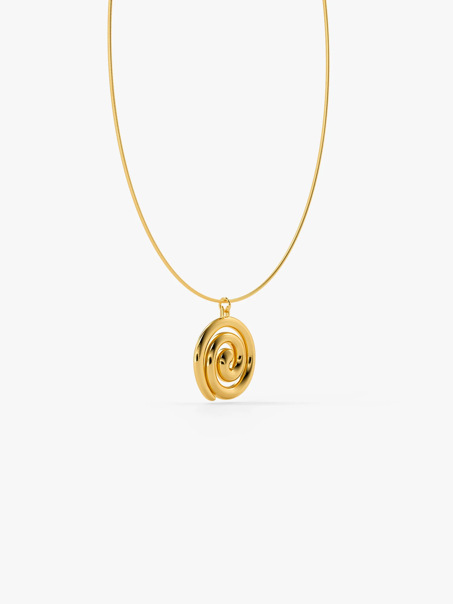 Spiral Drop It Gold Plated Necklace - Image 4