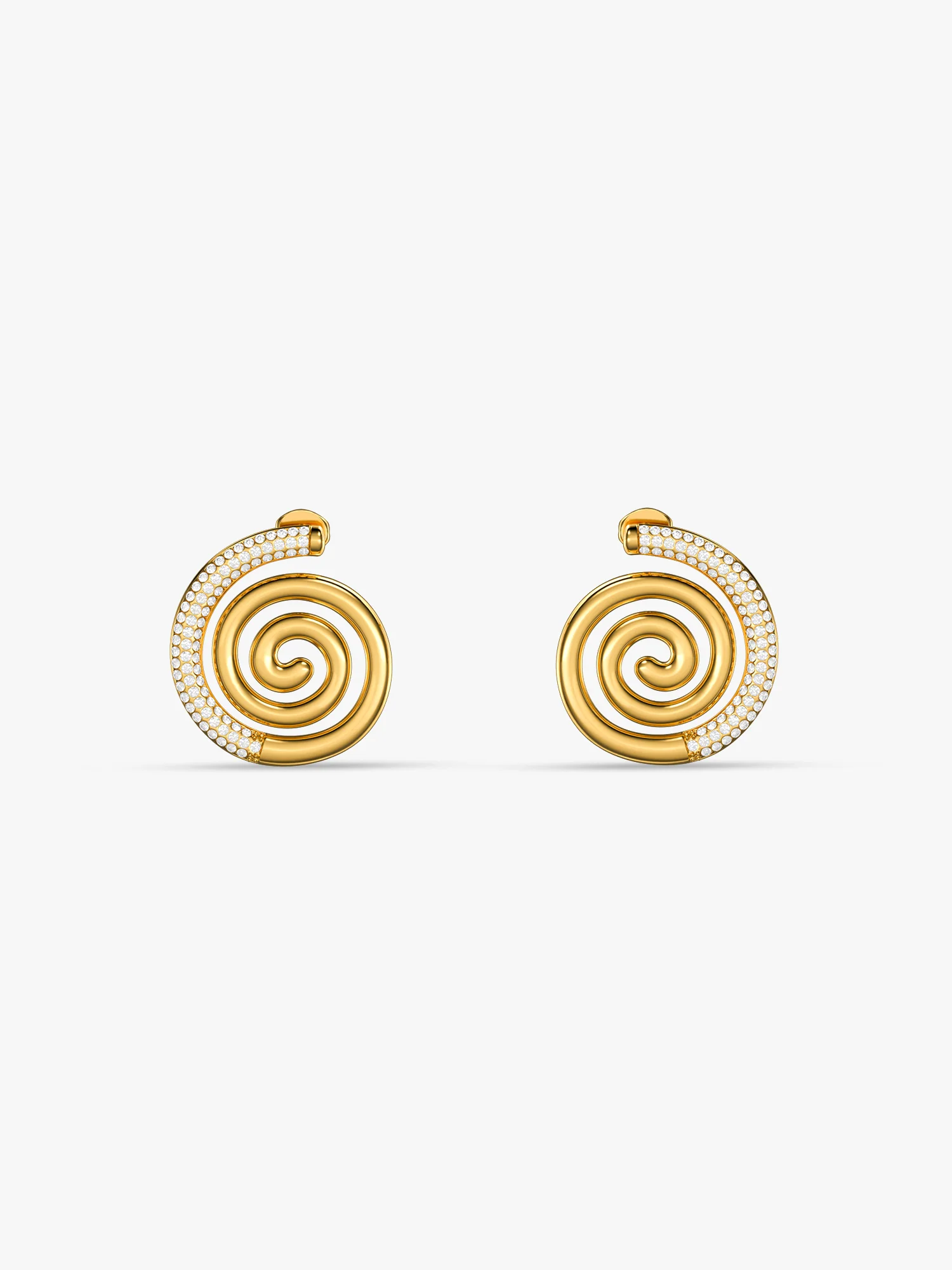 Spiral Edge Gold Plated Earrings