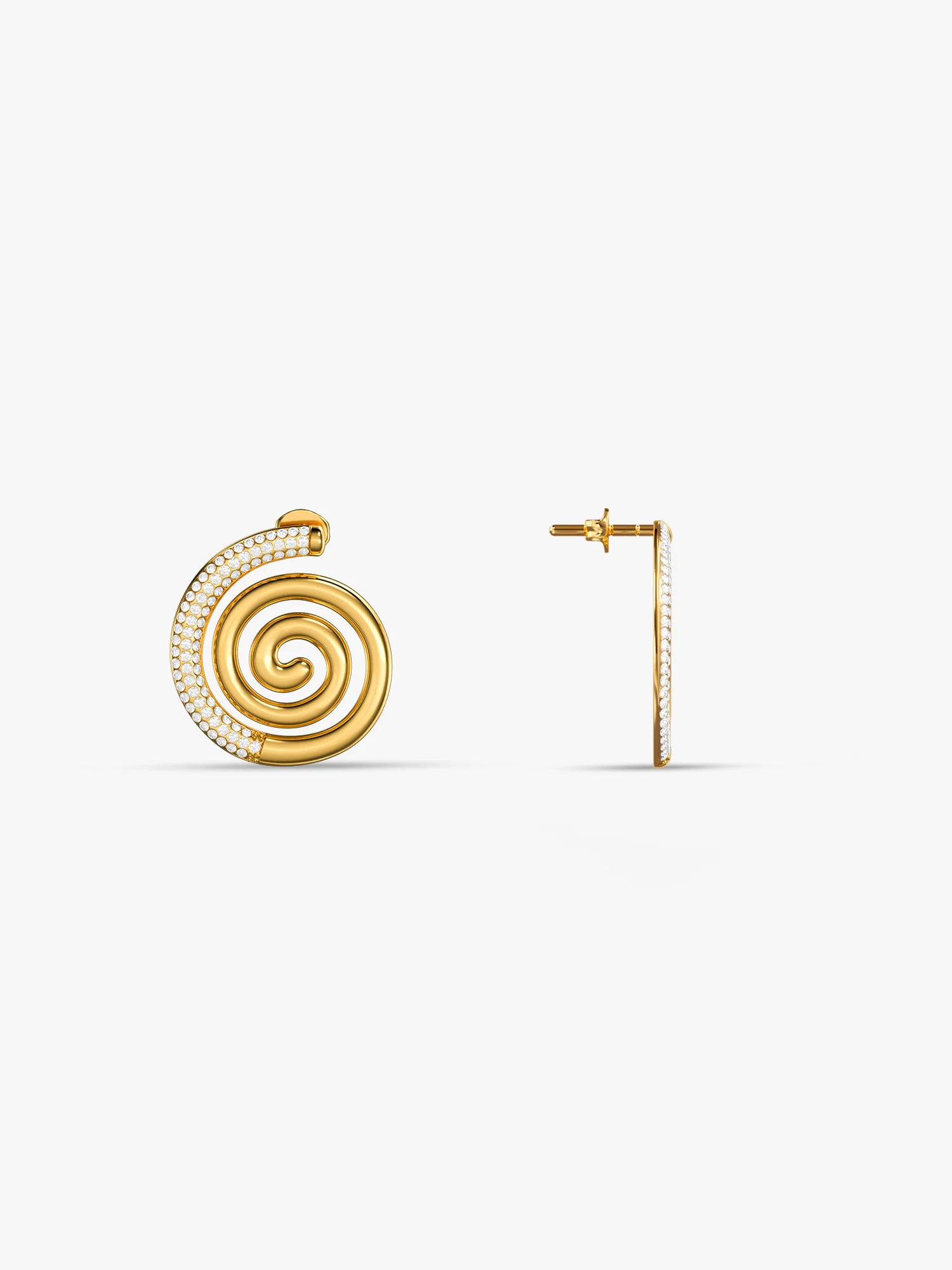 Spiral Edge Gold Plated Earrings - Image 5