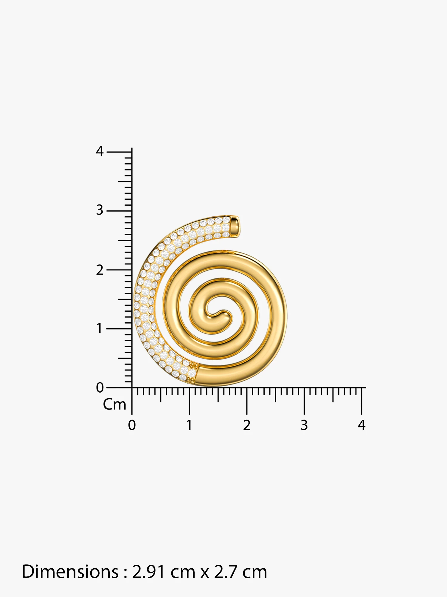 Spiral Edge Gold Plated Earrings - Image 6